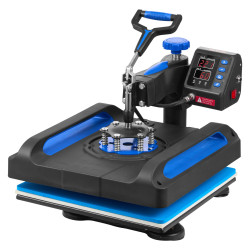 VEVOR 15 x 15 Heat Press Machine - Digital Swing Away with Fast Heating & Anti-Scald Surface - Blue